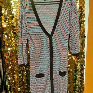 Love By Design Black and Blue Striped Cardigan